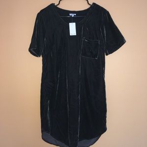 Splendid Short Sleeve T-Shirt Velvet Dress M